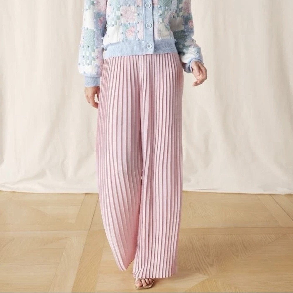 Matilda Jane Heart to Heart‎ Curtain Call Pleated Wide Leg Pants Size M Medium